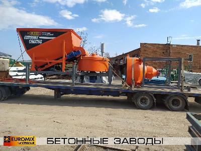 В город Волоколамск Московской области осуществлена отгрузка мобильного бетонного завода EUROMIX CROCUS 15/750
