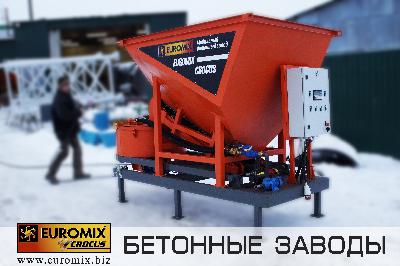 Размещен фотоотчет по прошедшему приемо-сдаточные заводские испытания и готовому к отгрузке мобильному бетонному  заводу EUROMIX CROCUS 5/200 (стационарный тип).