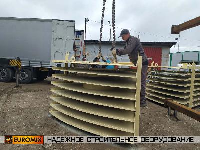 В Томск отгружен очередной силос цемента разборной конструкции EUROSILO ЕС Р 6,2/545 (диаметр 6200 мм, вместимость около 545 тонн цемента, объем силоса – 365 куб. метров)