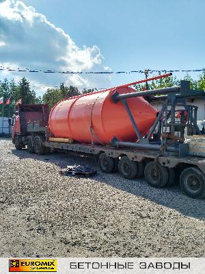Отгрузка дополнительного силоса цемента EUROSILO 35 для бетонного завода МБЗ 15/750, который был отгружен  в 2014 году и успешно эксплуатируется все эти годы.