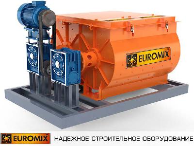 Видеообзор двухвального бетоносмесителя EUROMIX 620.800